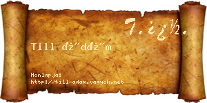 Till Ádám névjegykártya